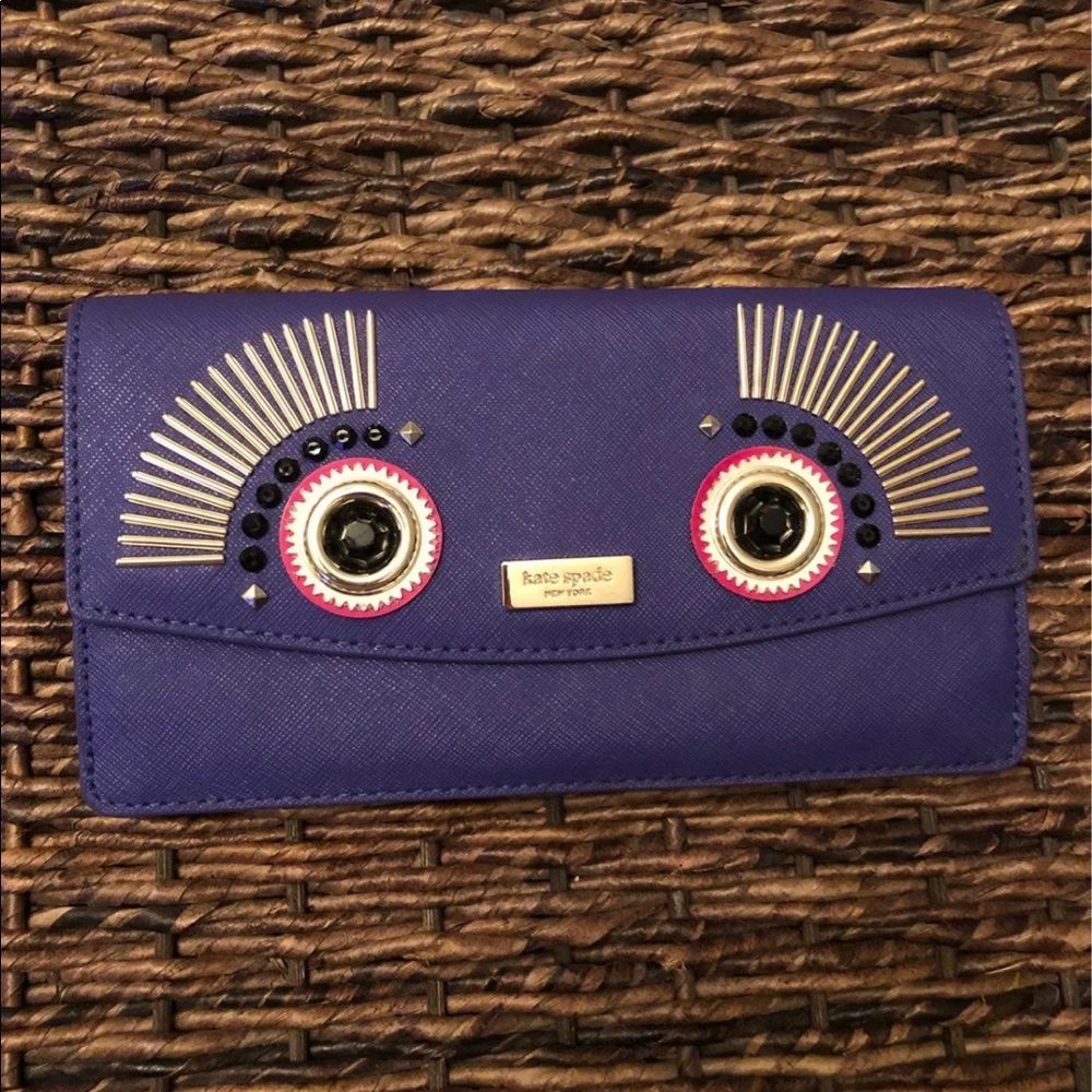 Kate Spade Purple Monster Leather Wallet